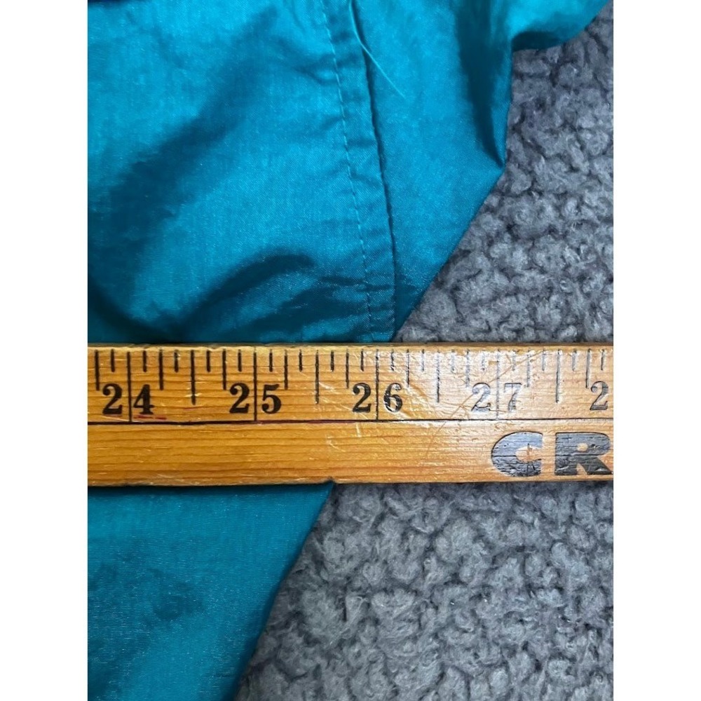 Vintage Columbia Isle Cove Anorak Jacket Mens Large L 90s Teal Geometric 1/2 Zip - Picture 8 of 16